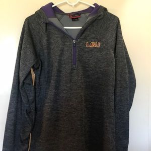 LSU Quarter Zip Hoodie - Women’s Large
